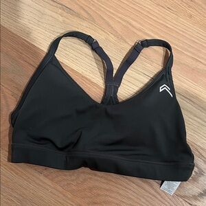Oner Active Grey Racerback Sports Bra with White Logo